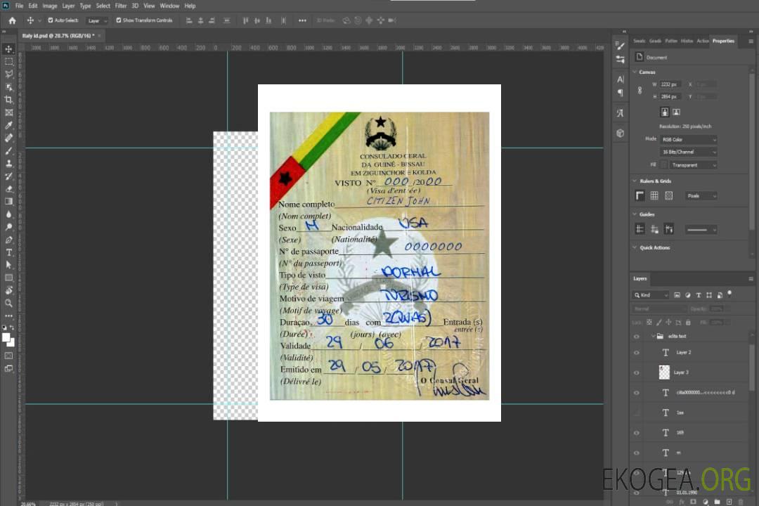 Visa GUINE-BISSAU template Visa GUINE-BISSAU template